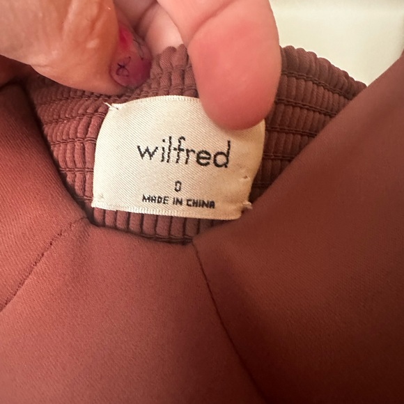 Wilfred Dusty RoseNovella Recycled Polyester Blend Satin Small Slit Mini Dress 0 - Picture 11 of 16